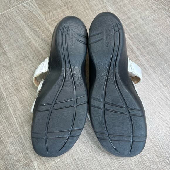 CLARKS COLLECTION Women’s White Merliah 2 Cove Slide Sandals - Picture 7 of 9